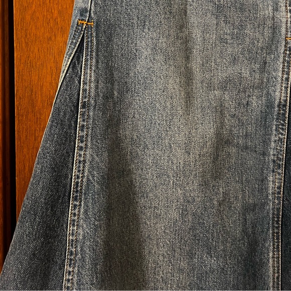 Me+Em Denim Insert Midi Skirt Sz US 4 UK 8 S - Picture 12 of 16